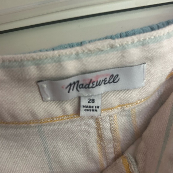 Madewell Emmett Wide Leg Crop Pants in Stripe - Picture 4 of 5